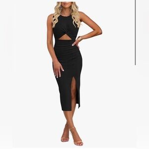 Elegant Black Midi Dress